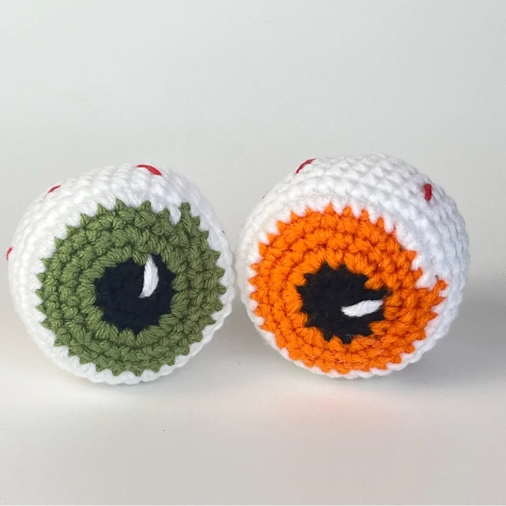 Cat Toy Handmade Halloween Eyeball Catnip Toys Pair of two